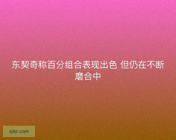 东契奇称百分组合表现出色 但仍在不断磨合中